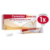 Canesten Kombi Uno 500 mg hüvelytabletta és krém 1x +20g (Csomagküldéssel nem kérhető!)